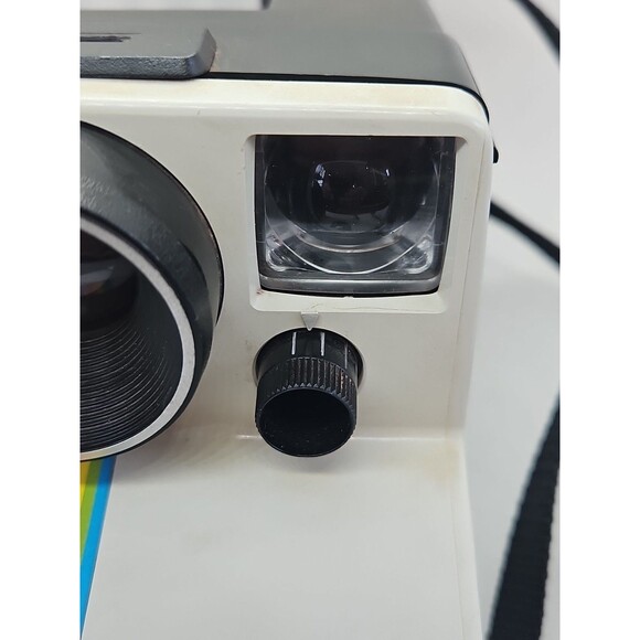 Vintage Polaroid SX-70 OneStep White Rainbow Stripe Land Camera (Untested) - Picture 3 of 16